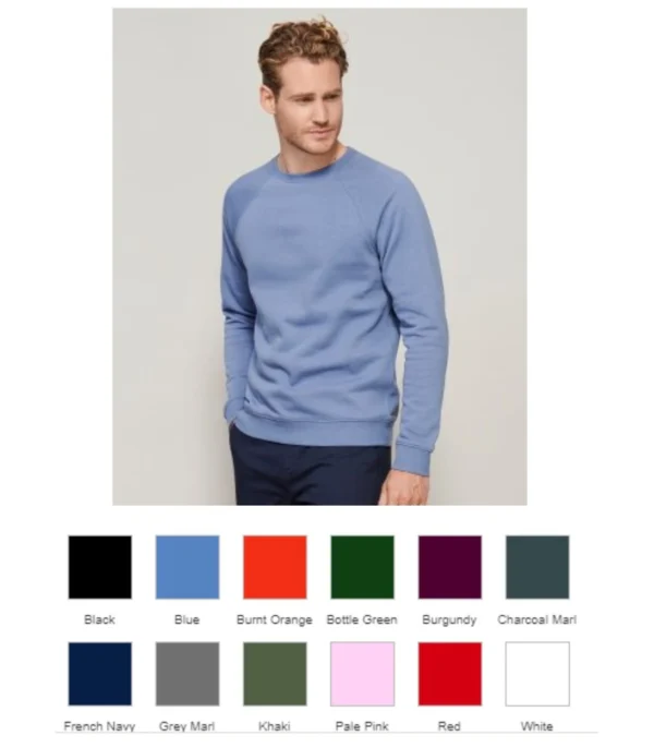 Sol's 03567 Unisex Space Organic Raglan Sweatshirt